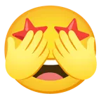 وجه بعينين على شكل نجمة + قرد يحجب عينيه