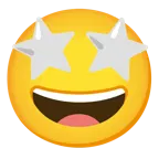 وجه بعينين على شكل نجمة + قلب أبيض