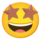 وجه بعينين على شكل نجمة + قلب بني