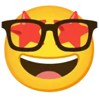 وجه بعينين على شكل نجمة + وجه عبقري