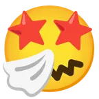 وجه بعينين على شكل نجمة + وجه يعطس