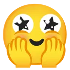 وجه بعينين على شكل نجمة + وجه ملتمس