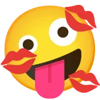 çılgın surat + öpücük izi