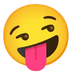çılgın surat + imalı gülümseme