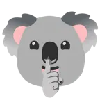 sus işareti yapan yüz + koala