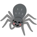 cara con mano sobre la boca + araña