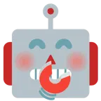 eliyle ağzını kapatan yüz + robot