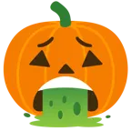 kotzendes Gesicht + Halloweenkürbis