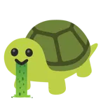 kotzendes Gesicht + Schildkröte
