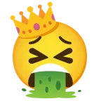 kotzendes Gesicht + Krone