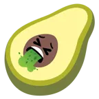 kotzendes Gesicht + Avocado