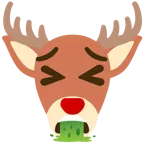 kotzendes Gesicht + Hirsch