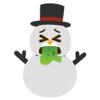 kotzendes Gesicht + Schneemann ohne Schneeflocken