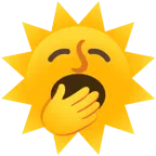 cara de bostezo + sol con cara