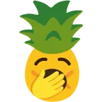 cara de bostezo + piña