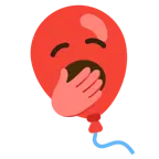 cara de bostezo + globo