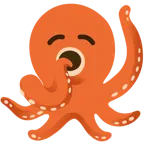 cara de bostezo + pulpo