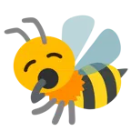 cara de bostezo + abeja