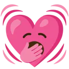 cara de bostezo + corazón latiendo