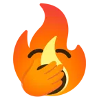 cara de bostezo + fuego