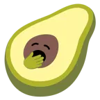 cara de bostezo + aguacate