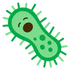 cara de bostezo + microbio