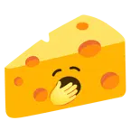 cara de bostezo + cuña de queso