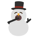 cara de bostezo + muñeco de nieve
