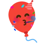 partide eğlenen yüz + balon