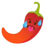 schwitzendes Gesicht + Peperoni