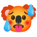 schwitzendes Gesicht + Koala