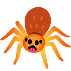 schwitzendes Gesicht + Spinne