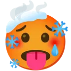 schwitzendes Gesicht + frierendes Gesicht