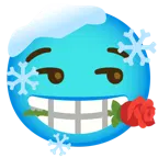 frierendes Gesicht + Rose