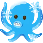 frierendes Gesicht + Oktopus