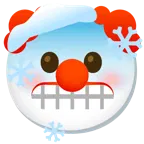 frierendes Gesicht + Clown-Gesicht