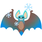 frierendes Gesicht + Fledermaus