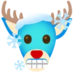 frierendes Gesicht + Hirsch