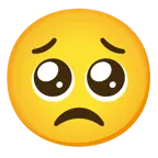 yalvaran yüz + memnuniyetsiz yüz