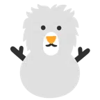 Löwe + Schneemann ohne Schneeflocken