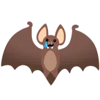 Fledermaus + lachendes Gesicht mit Träne