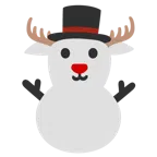Hirsch + Schneemann ohne Schneeflocken