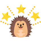 Igel + funkelnder Stern