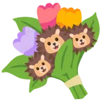 Igel + Blumenstrauß