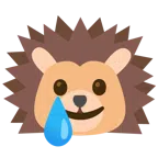 Igel + lachendes Gesicht mit Träne