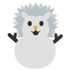 Igel + Schneemann ohne Schneeflocken
