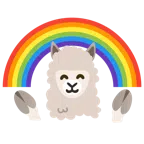 Lama + Regenbogen