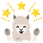 Lama + funkelnder Stern