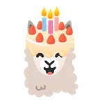 Lama + Geburtstagskuchen