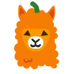 Lama + Halloweenkürbis